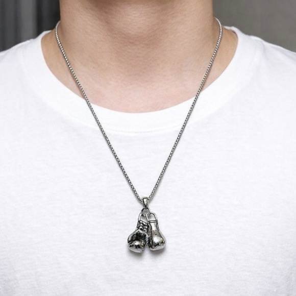 Boutique Other - Mens 3D Boxing Glove Pendant Necklace